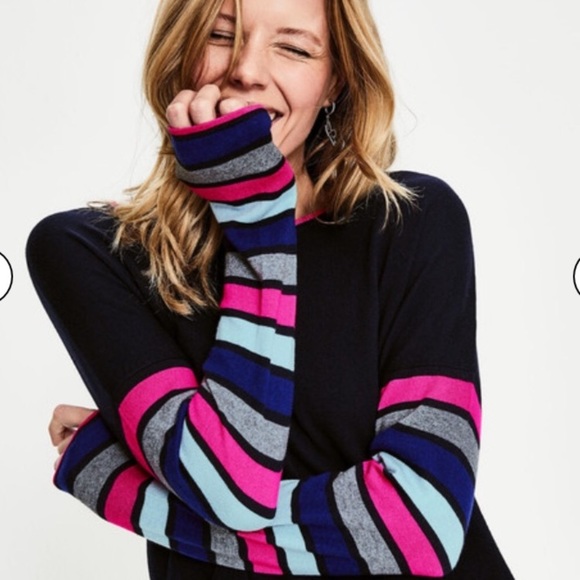 Boden Sweaters - Boden Striped Sleeve Sweater
